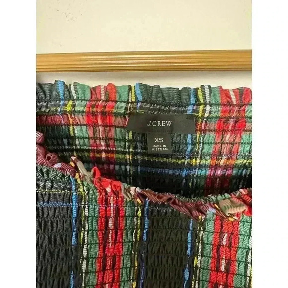 NWOT J Crew Puff-sleeve smocked top in Stewart tartan BE867 Size XS Holiday - Picture 2 of 9